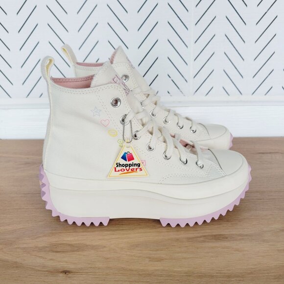 ⭐Converse Run Star Hike Hi Sz 5.5 Men Shoes Snekers Self Care Club Beige A08217C - Picture 2 of 11